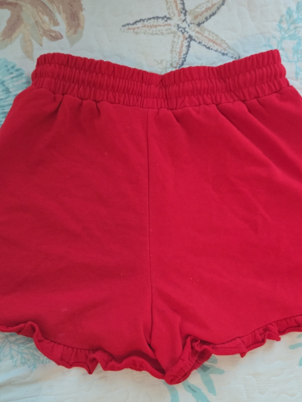 Timing Red Women's Ruffle-Hem Shorts - Picture 2 of 4